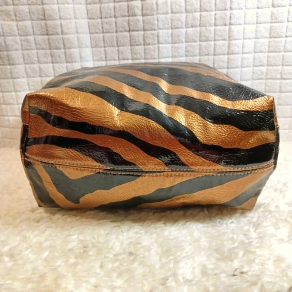 Strata Glossy Animal Print Tote Purse - Picture 8 of 12